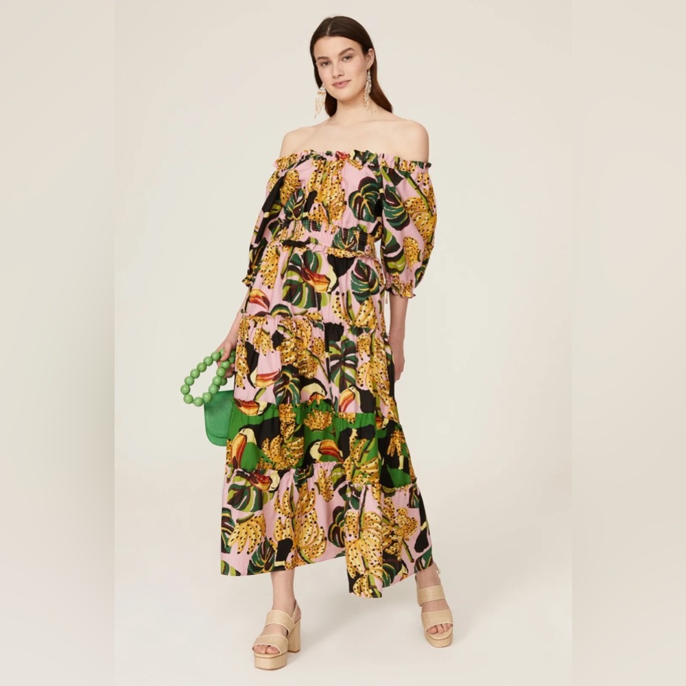 FARM Rio Toucananas Tiered Maxi - S